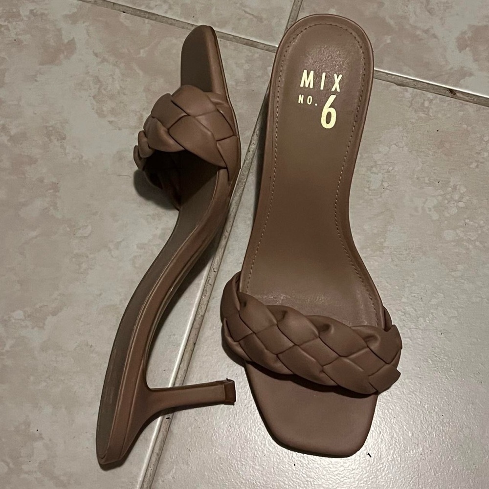 Mix No. 6 Brown Braided Heels